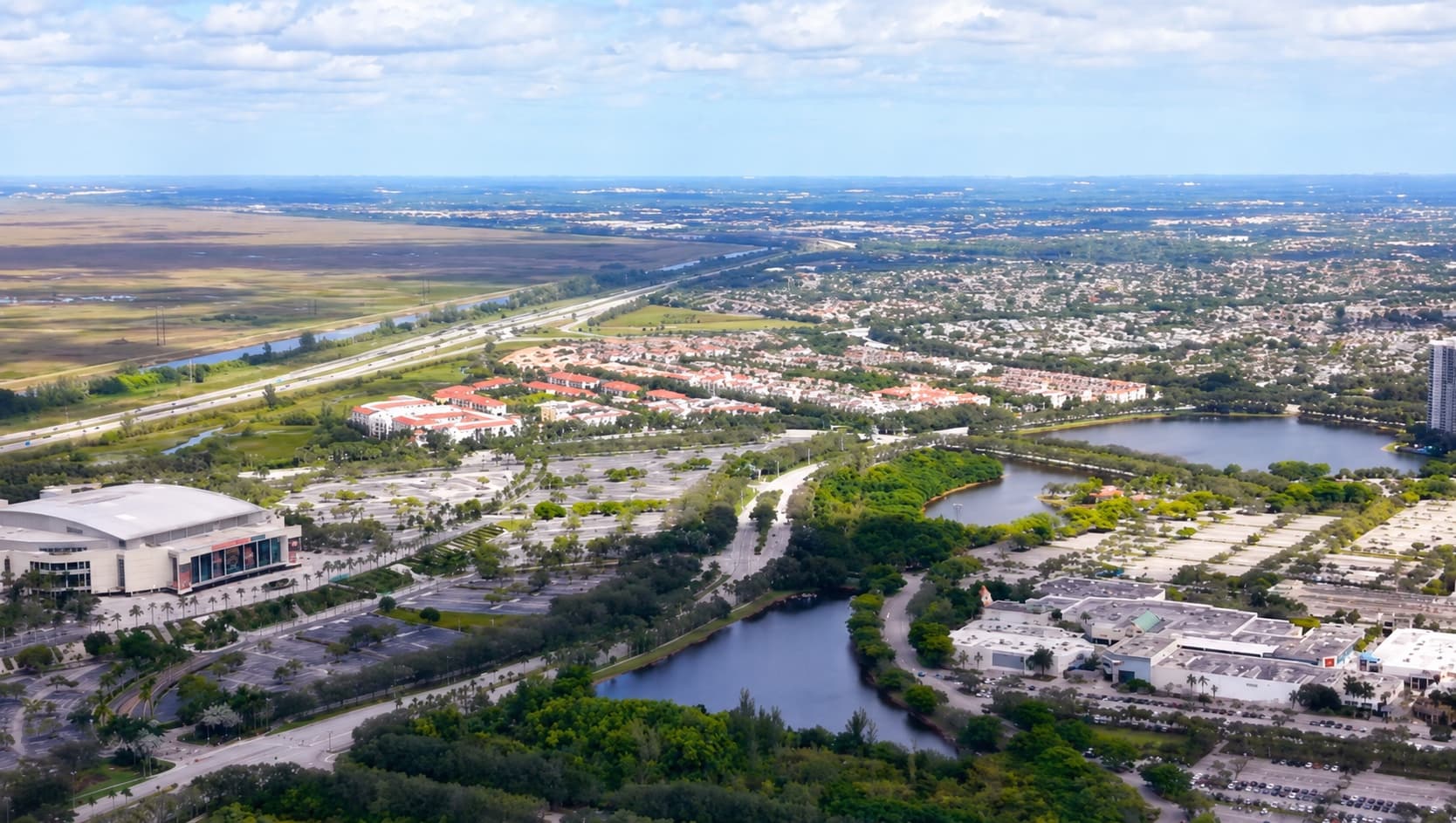 Aerial view of Sunrise, Florida